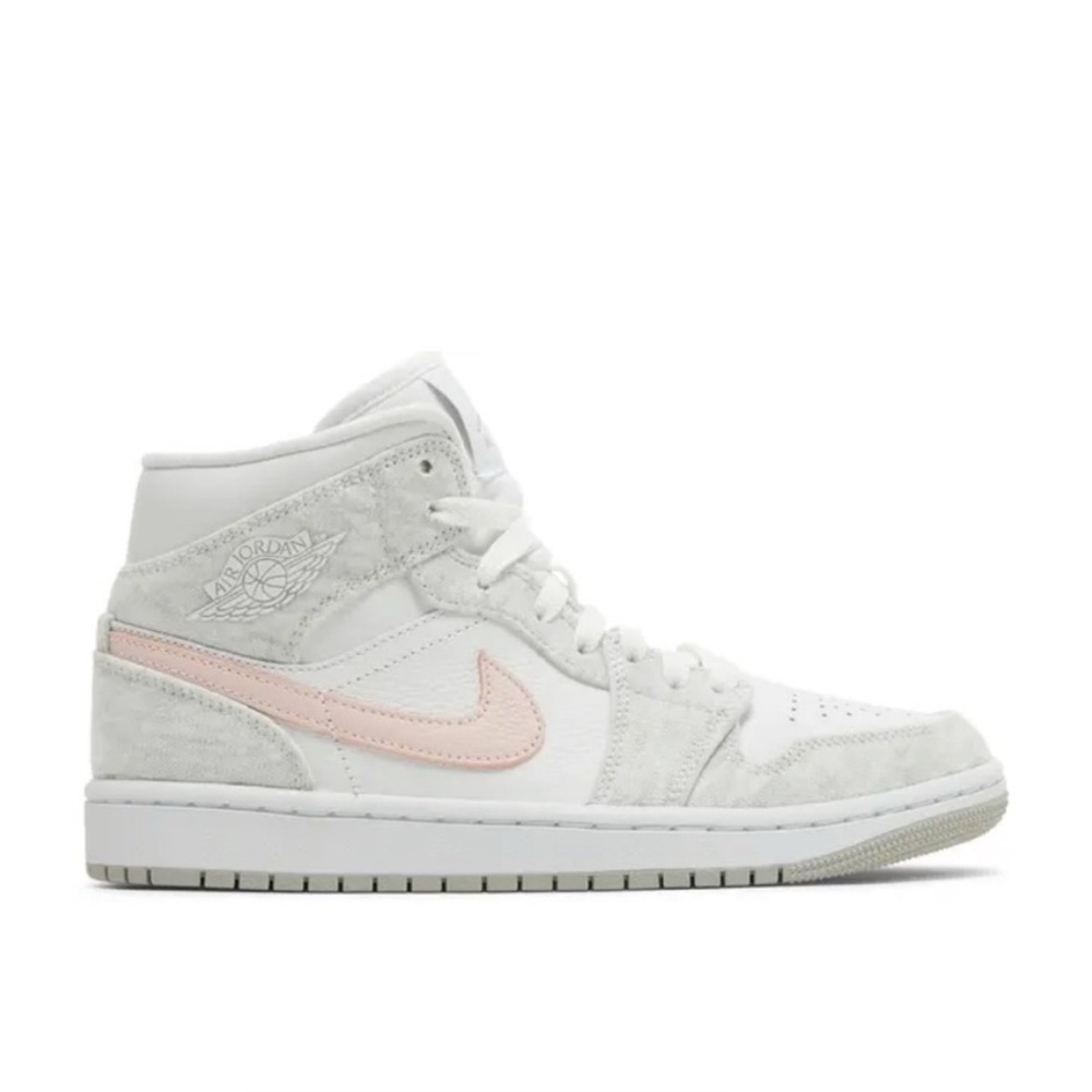 Nike Air Jordan White and Pink Sneakers Classic Mid - 8
